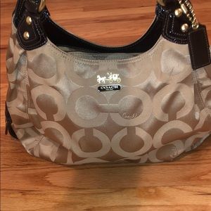 Coach tan bag in great used condition